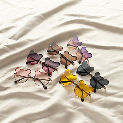 MyKids-USA® Girls Colorful Lenses Cartoon Frame Shape Fashion Sunglasses