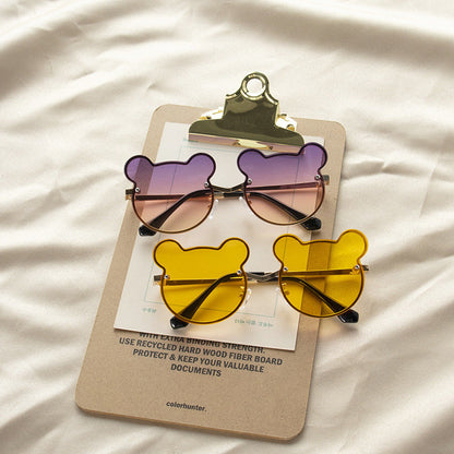 MyKids-USA® Girls Colorful Lenses Cartoon Frame Shape Fashion Sunglasses