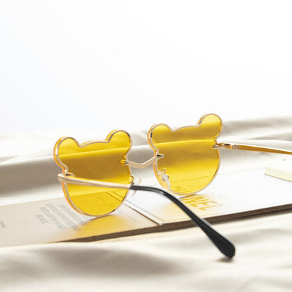 MyKids-USA® Girls Colorful Lenses Cartoon Frame Shape Fashion Sunglasses