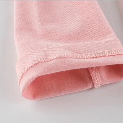 MyKids-USA® Baby Girl Cartoon Animal Graphic Solid Color Elastic Trousers
