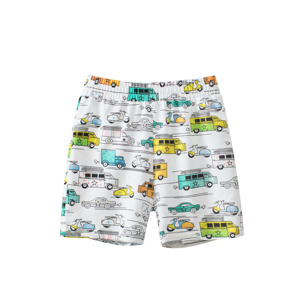 MyKids-USA® Baby Boy Cars Print Pattern Breathable Home Clothes Shorts