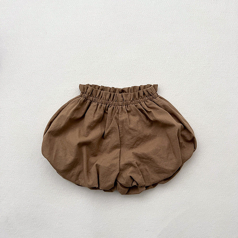 MyKids-USA® Baby Girl Solid Color Loose Soft Cotton Shorts