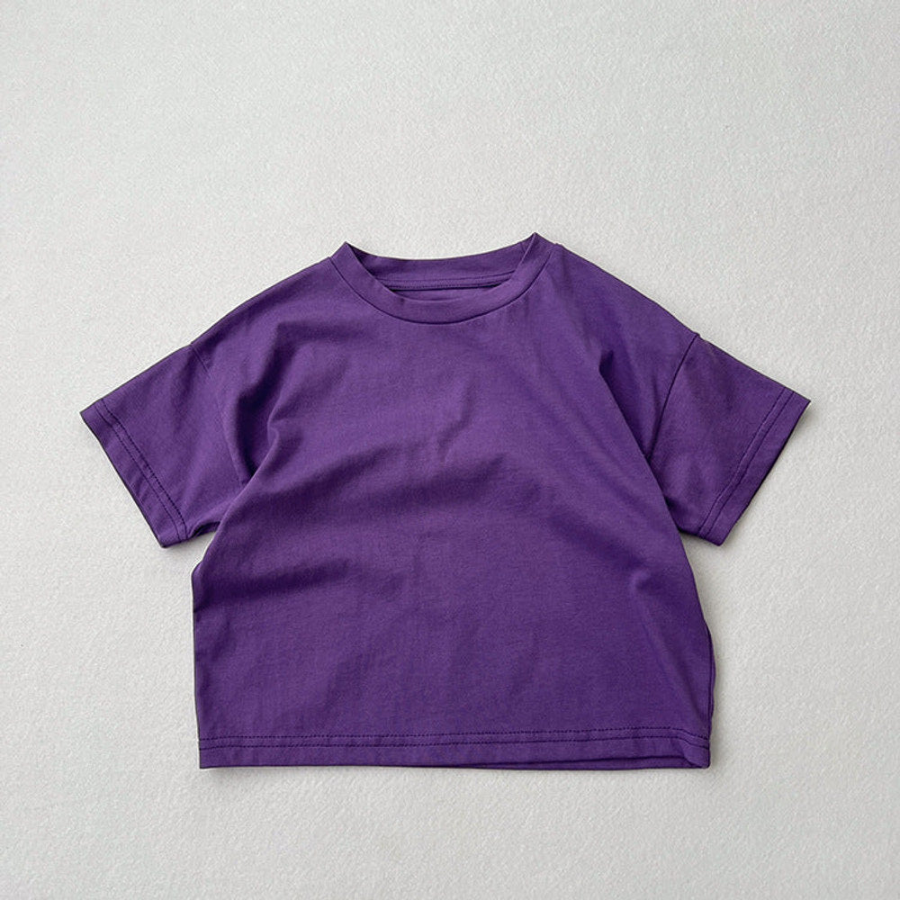 Baby Solid Color Thin Style Fashion Unisex T-Shirt