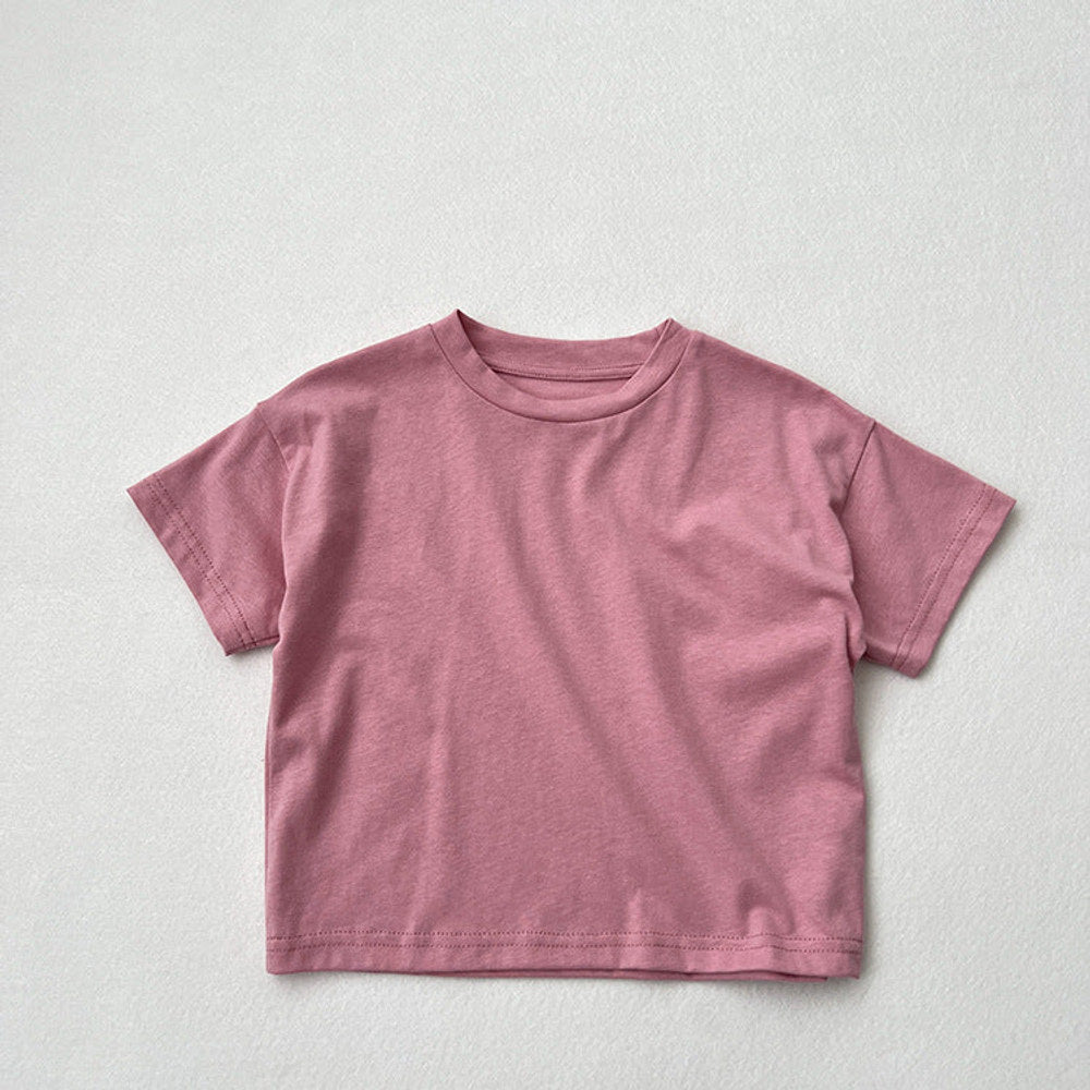 Baby Solid Color Thin Style Fashion Unisex T-Shirt