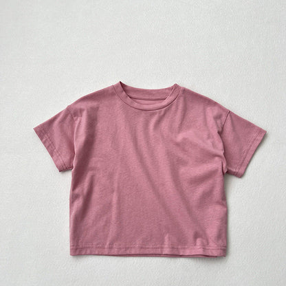 Baby Solid Color Thin Style Fashion Unisex T-Shirt