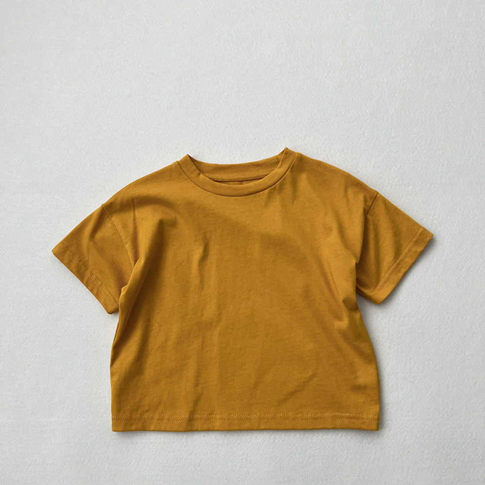 Baby Solid Color Thin Style Fashion Unisex T-Shirt