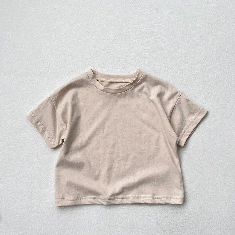 Baby Solid Color Thin Style Fashion Unisex T-Shirt