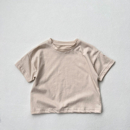 Baby Solid Color Thin Style Fashion Unisex T-Shirt