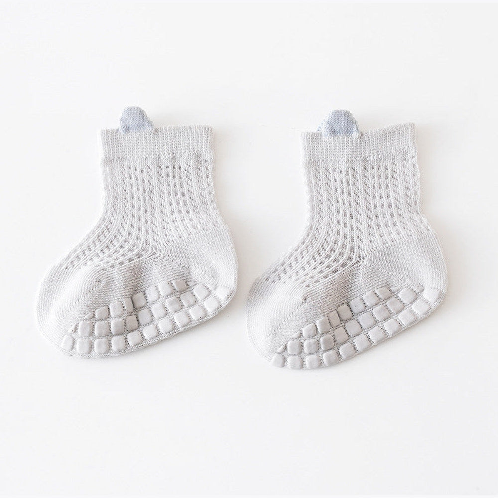 MyKids-USA® Baby Solid Color Non Slip Toddler Socks Thin Style Summer Socks