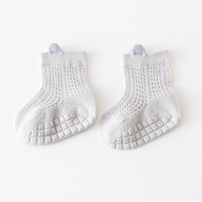 MyKids-USA® Baby Solid Color Non Slip Toddler Socks Thin Style Summer Socks