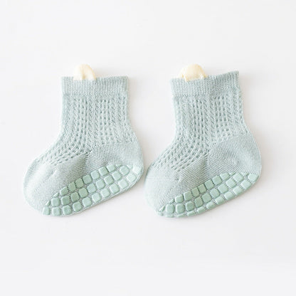 MyKids-USA® Baby Solid Color Non Slip Toddler Socks Thin Style Summer Socks