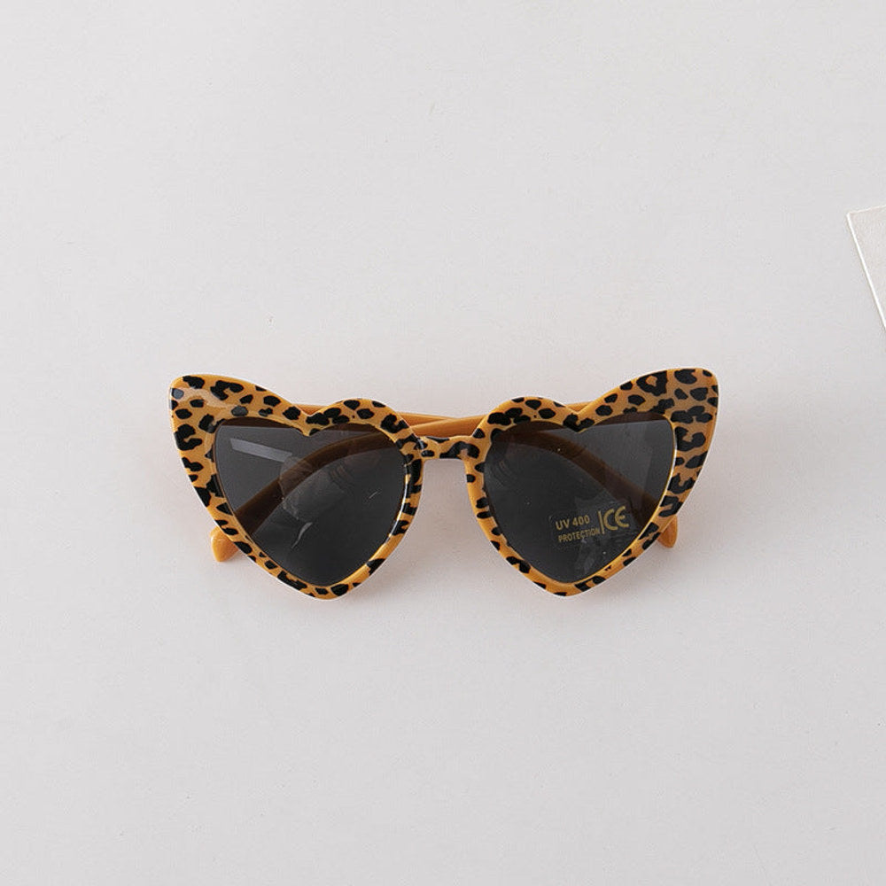 MyKids-USA® Leopard Print Pattern Heart Shape Fashion Sunglasses