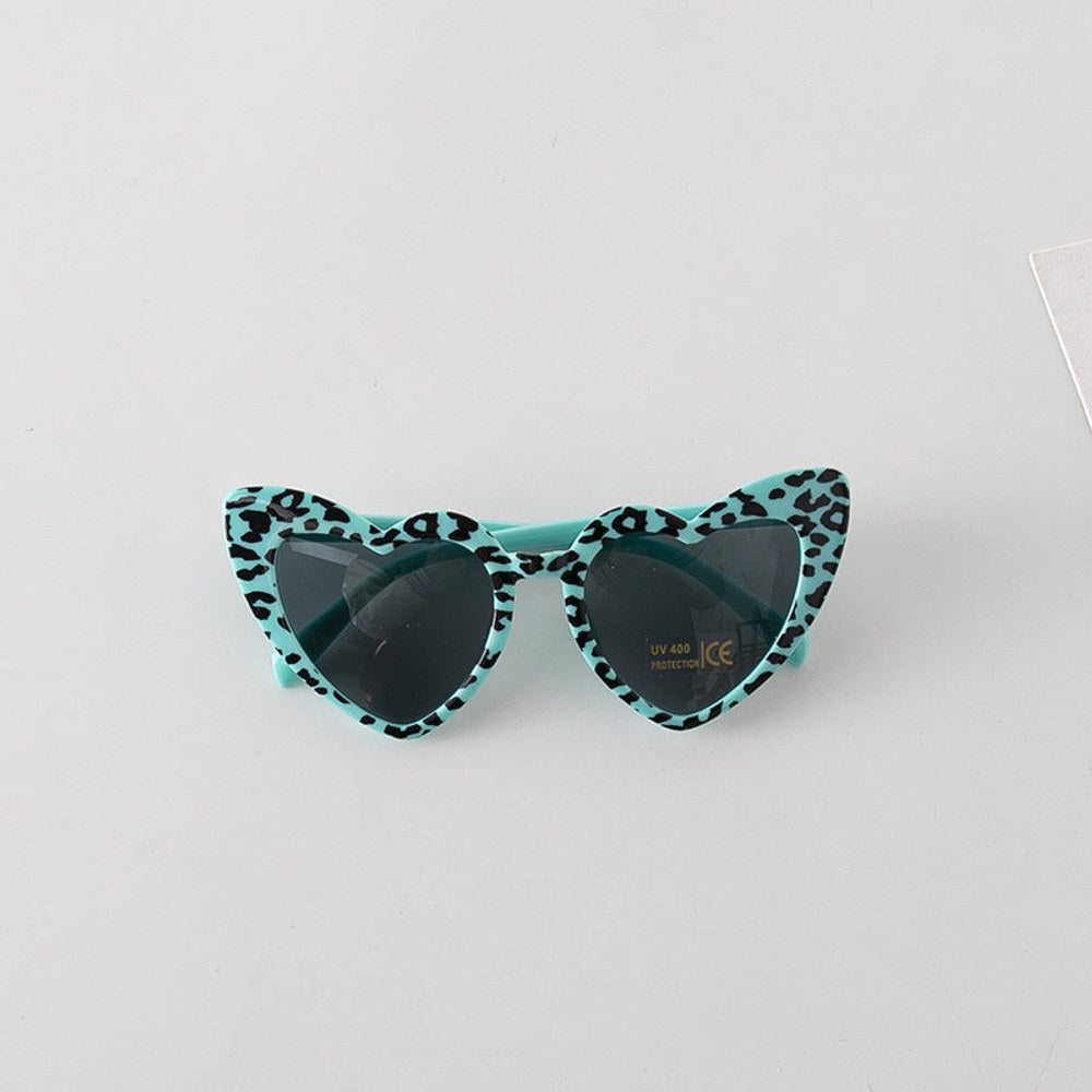 MyKids-USA® Leopard Print Pattern Heart Shape Fashion Sunglasses