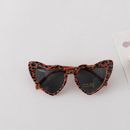 MyKids-USA® Leopard Print Pattern Heart Shape Fashion Sunglasses