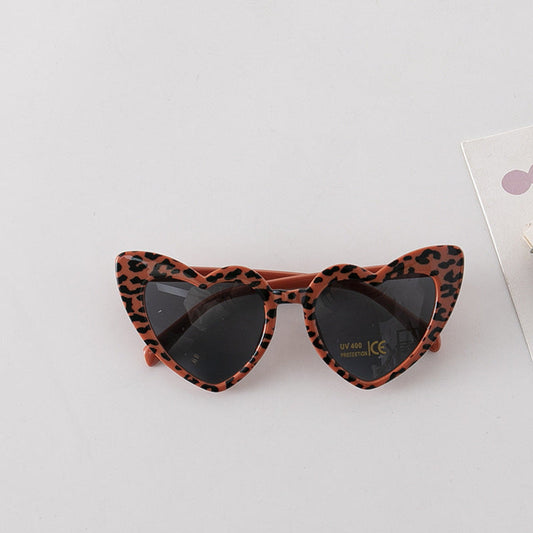 MyKids-USA® Leopard Print Pattern Heart Shape Fashion Sunglasses