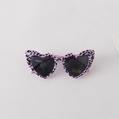 MyKids-USA® Leopard Print Pattern Heart Shape Fashion Sunglasses