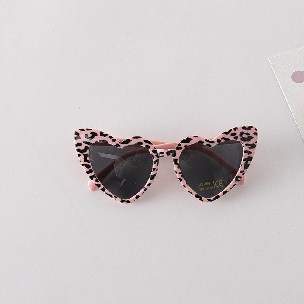 MyKids-USA® Leopard Print Pattern Heart Shape Fashion Sunglasses