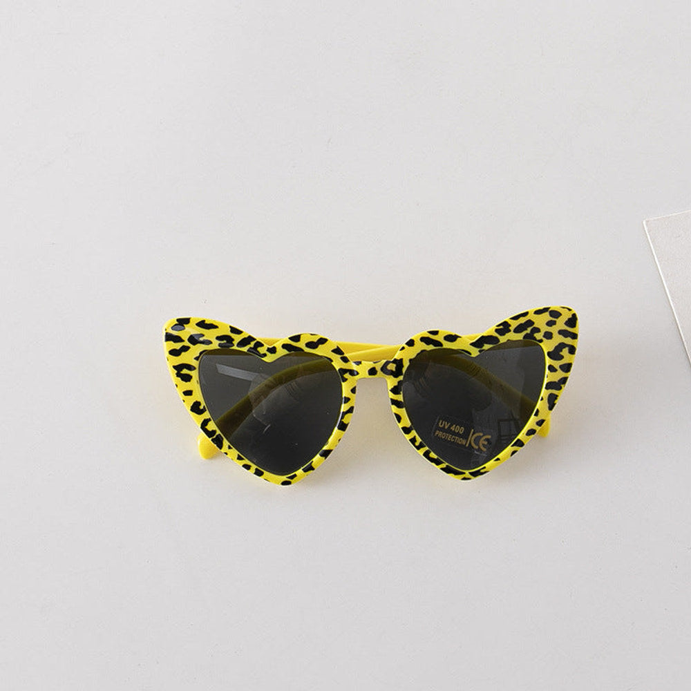 MyKids-USA® Leopard Print Pattern Heart Shape Fashion Sunglasses