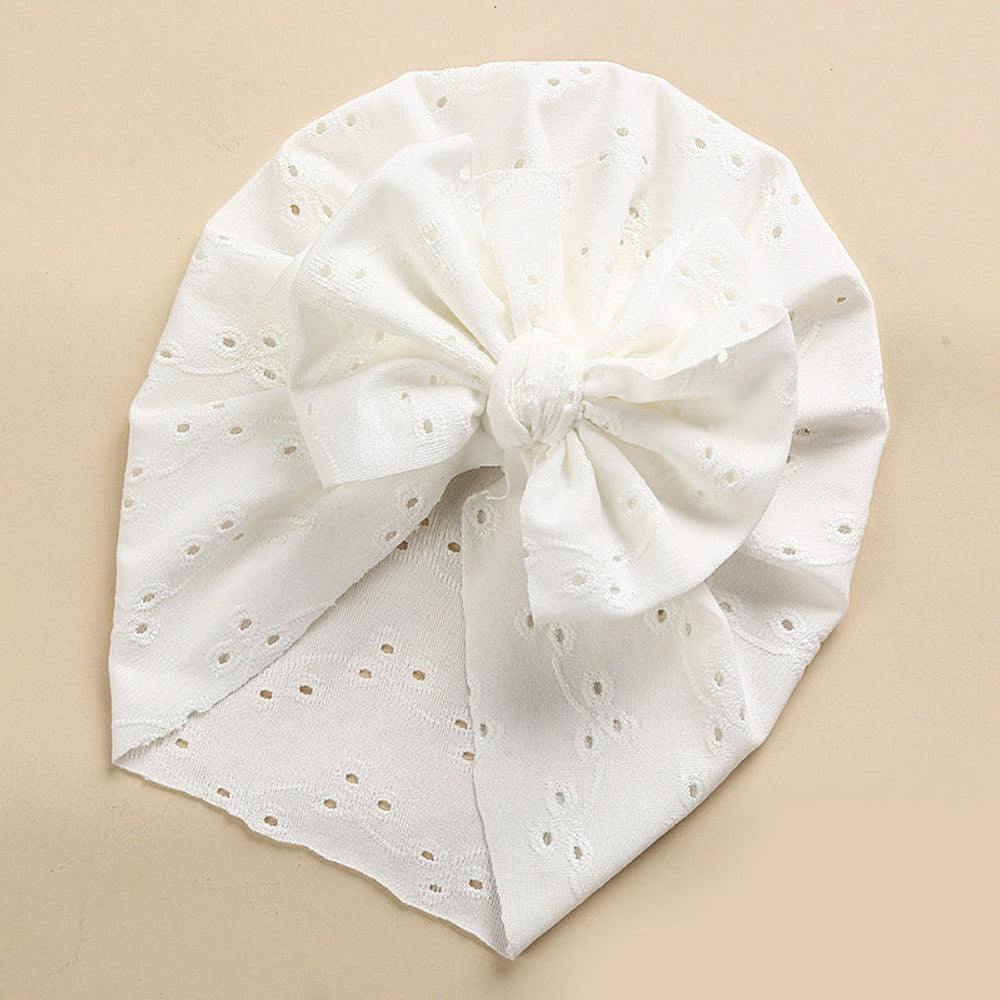 MyKids-USA® Baby Solid Color Lace Hole Breathable Soft Cotton Caps