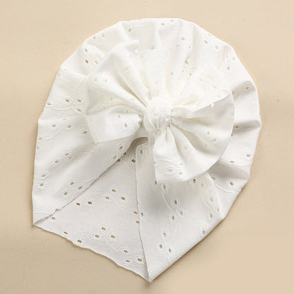 MyKids-USA® Baby Solid Color Lace Hole Breathable Soft Cotton Caps