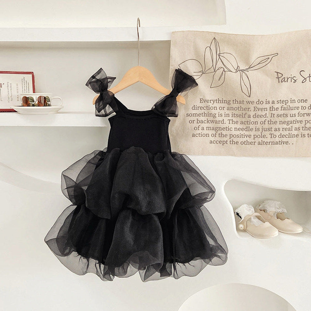 MyKids-USA® Baby Girl Black Herbon Style Elegant Princess Tutu Dress