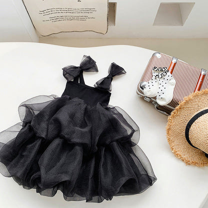 MyKids-USA® Baby Girl Black Herbon Style Elegant Princess Tutu Dress