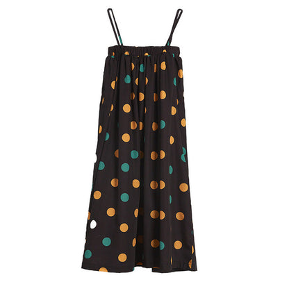 MyKids-USA® Girls Colorful Polka Dot Pattern Sling Quality Long Dress