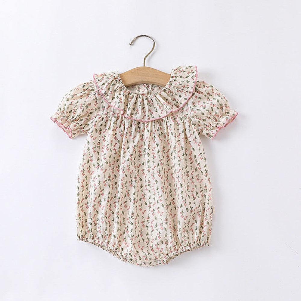MyKids-USA® Baby Ditsy Flower Graphic Puff Sleeves bodysuit & Sets