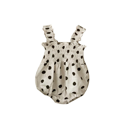MyKids-USA® Baby Girl Dot Pattern Sling bodysuit & Dress In Summer