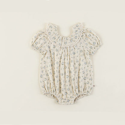 MyKids-USA® Baby Girl Flower Pattern Flying Sleeves bodysuit & Clothing Sets With Headband