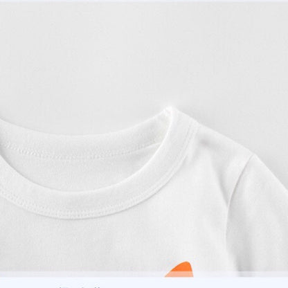 MyKids-USA® Baby Boy Colorful Slogan Print False Design Long-Sleeved Shirt