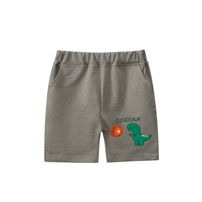 MyKids-USA® Dinosaur Pattern Solid Color Shorts