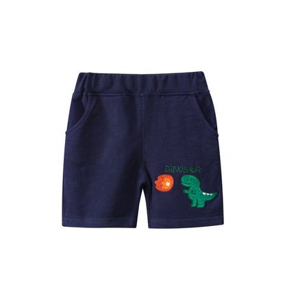MyKids-USA® Dinosaur Pattern Solid Color Shorts