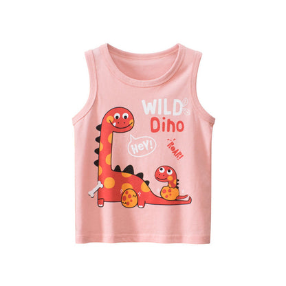 MyKids-USA® Baby Cartoon Print Pattern Sleeveless O-Neck Vest