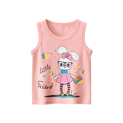 MyKids-USA® Baby Cartoon Print Pattern Sleeveless O-Neck Vest