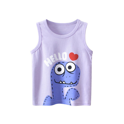 MyKids-USA® Baby Cartoon Print Pattern Sleeveless O-Neck Vest