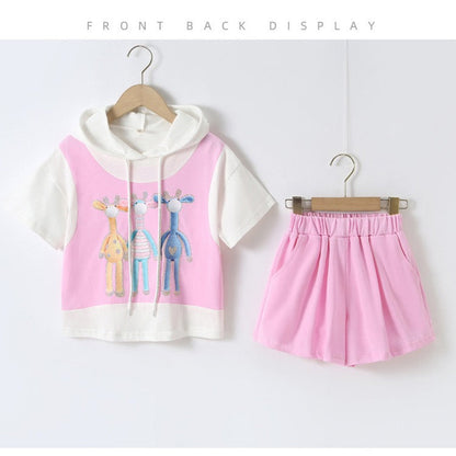 MyKids-USA® Cute Print Pattern Casual T-Shirt Clothing Sets