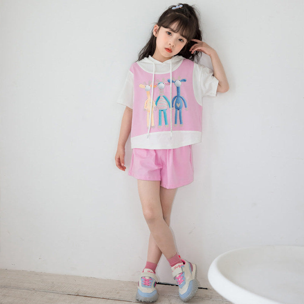 MyKids-USA® Cute Print Pattern Casual T-Shirt Clothing Sets