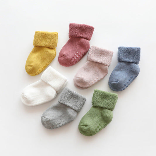 MyKids-USA® Baby Thickened Soft Cotton Anti-Slip Floor Socks