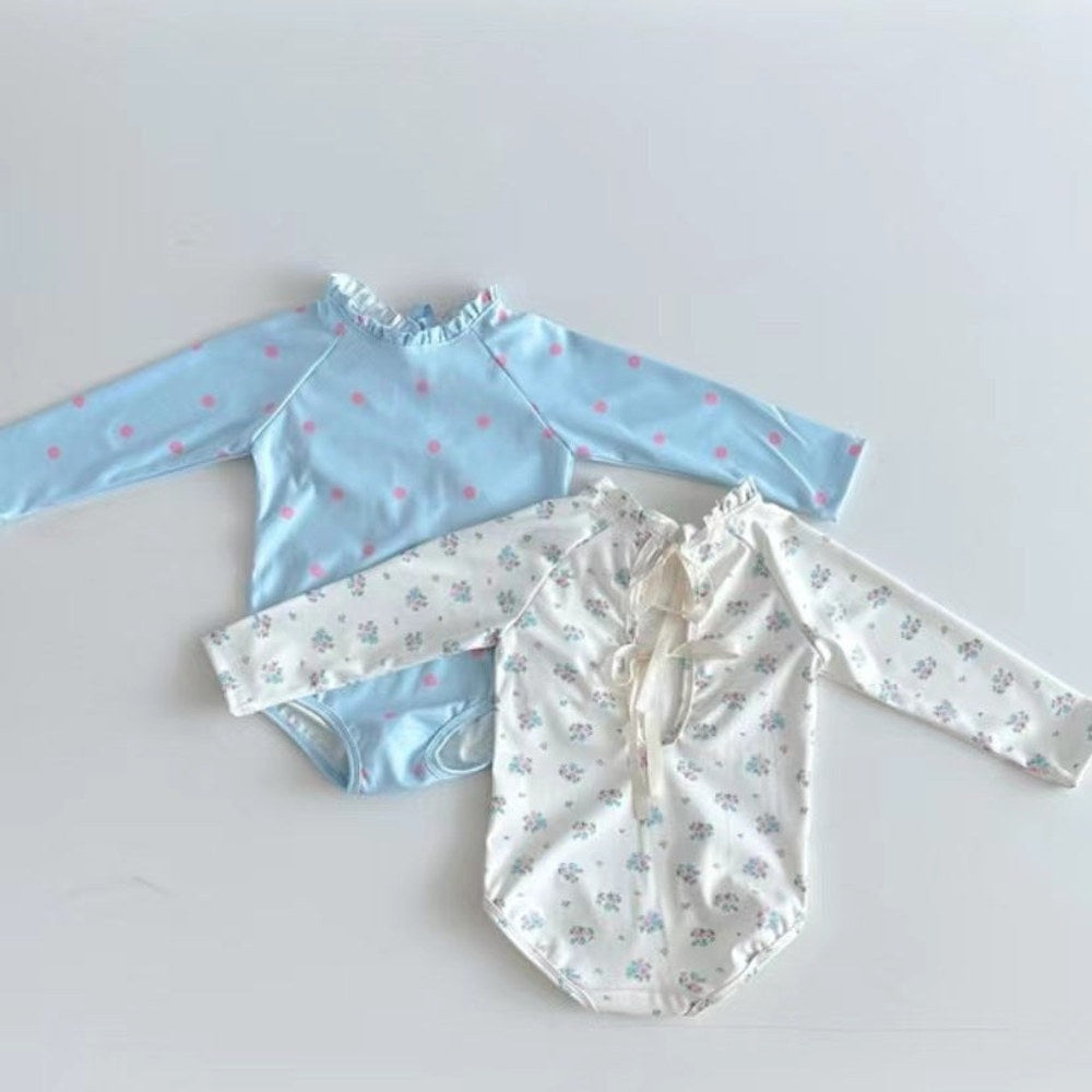 MyKids-USA® Baby Girl Ditsy Flower Pattern Long Sleeve bodysuit With Hats