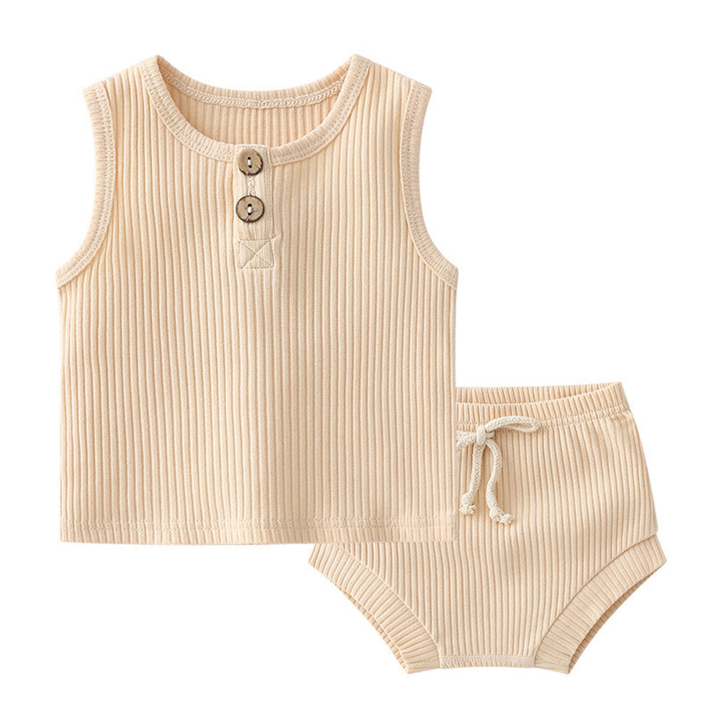MyKids-USA® Baby Soft Cotton Sleeveless Vest With Shorts Sets