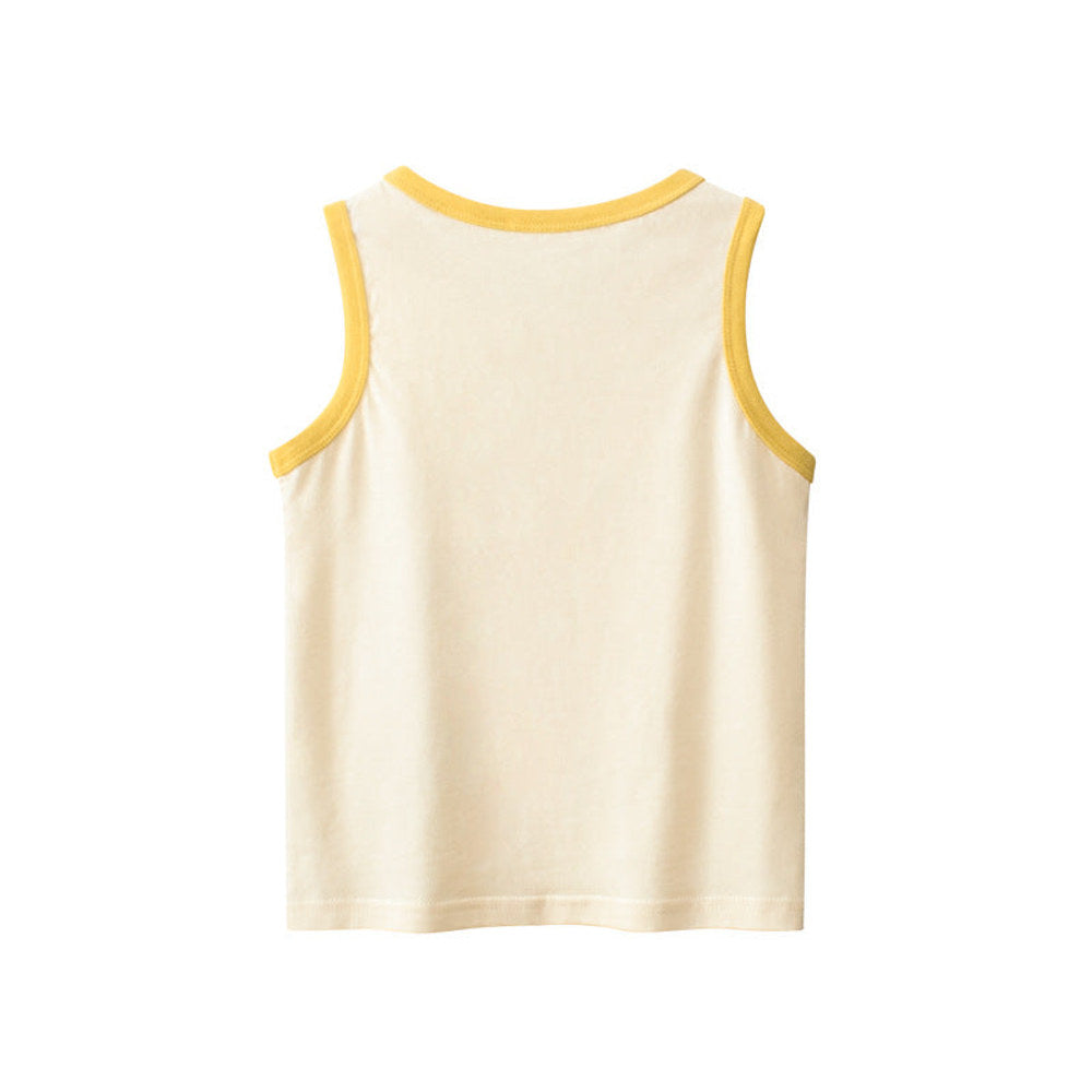 MyKids-USA® Baby Cartoon Print Pattern Sleeveless Crewneck Tops