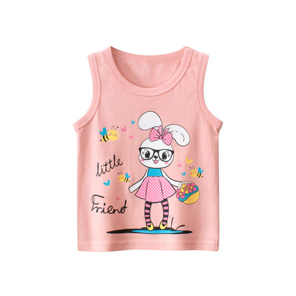 MyKids-USA® Baby Girl Rabbit Pattern Sleeveless Cotton Vest