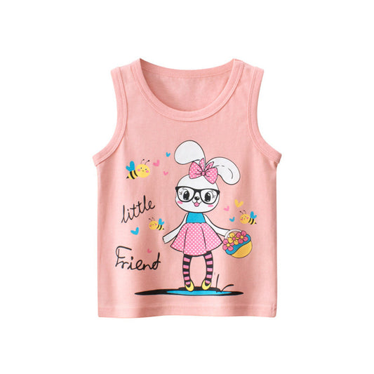 MyKids-USA® Baby Girl Rabbit Pattern Sleeveless Cotton Vest