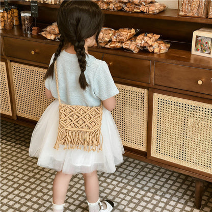 MyKids-USA® Baby Fashion Handmade Knitted Crossbody Bags