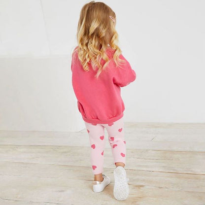 MyKids-USA® Baby Heart Print Pattern Print Hoodie Sets