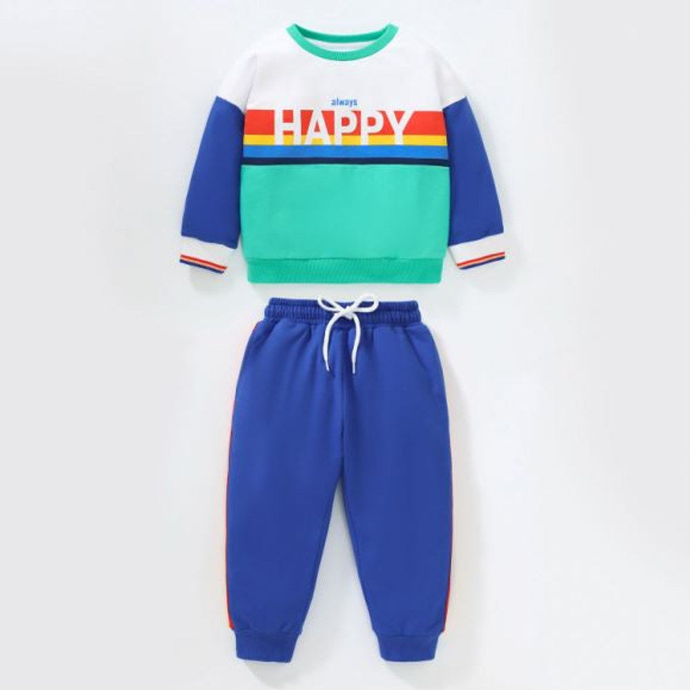 MyKids-USA® Baby Boy Letter Pattern Patchwork Design Hoodie Clothing Sets