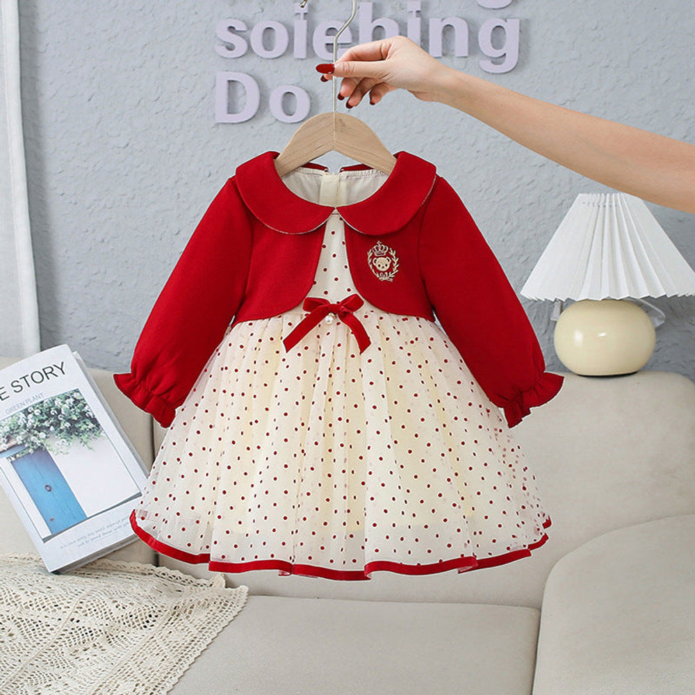 MyKids-USA® Baby Sweet Style Polka Dot Pattern Dress & bodysuit