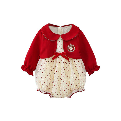 MyKids-USA® Baby Sweet Style Polka Dot Pattern Dress & bodysuit