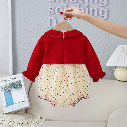 MyKids-USA® Baby Sweet Style Polka Dot Pattern Dress & bodysuit